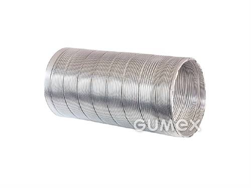 Vzduchotechnická hadice kovová SEMI AL, 80mm, délka 3m, 0,02bar, hliník, -30°C/+250°C, stříbrná